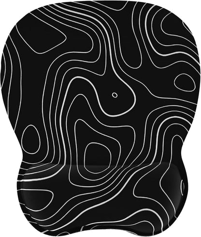 EooCoo Ergonomic Mouse Pad with Wrist Support, Mousepad with Memory Foam Wrist Rest and Non-Slip Base for Computer, Cafe, Home & Office, 9.64 x 8.26 in Office Desk Accessories