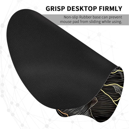 EooCoo Ergonomic Mouse Pad with Wrist Support, Mousepad with Memory Foam Wrist Rest and Non-Slip Base for Laptop, Cafe, Home & Office, 9.64 x 8.26 in Office Desk Accessories