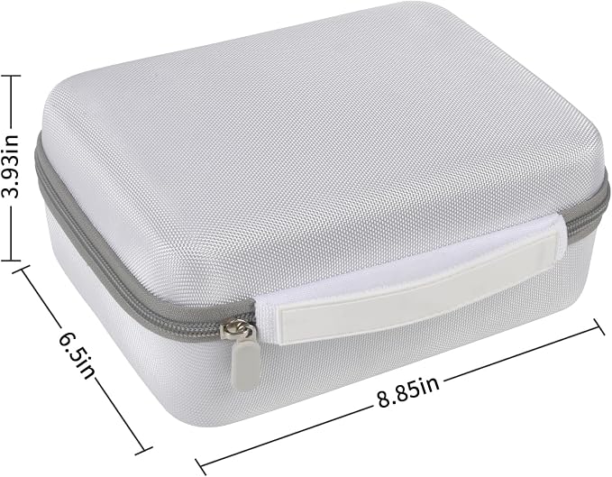 Case Compatible with Brother P-Touch PTD220 210 Home/Office Everyday Label Maker, Storage Holder Carrying Organizer for Label Tapes, AC Adapter, Charging Cables (Box Only) - White