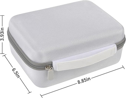 Case Compatible with Brother P-Touch PTD220 210 Home/Office Everyday Label Maker, Storage Holder Carrying Organizer for Label Tapes, AC Adapter, Charging Cables (Box Only) - White