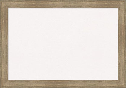 Amanti Art White Cork Board for Wall, 14x20 Vision Board with Brown Wood Frame, Small Corkboard Office Decor for Home Organization, Casual Corkboard Pinboard to Display Items for Home Organization in