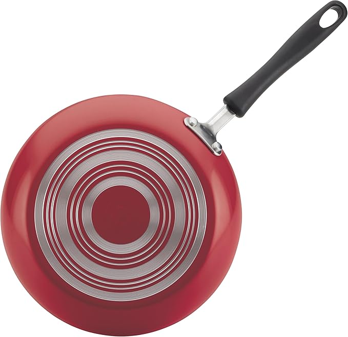 Farberware Cookstart DiamondMax Nonstick Cookware/Pots and Pans Set, Dishwasher Safe, Includes Baking Pan and Cooking Tools, 15 Piece - Red