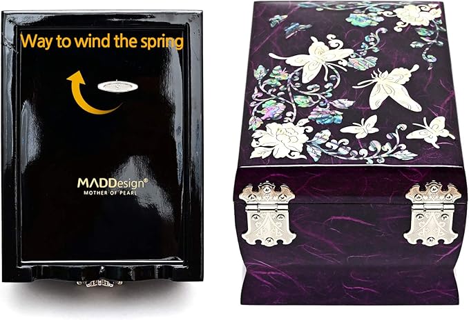 MADDesign Mother of Pearl Lacquered Jewelry Music Box