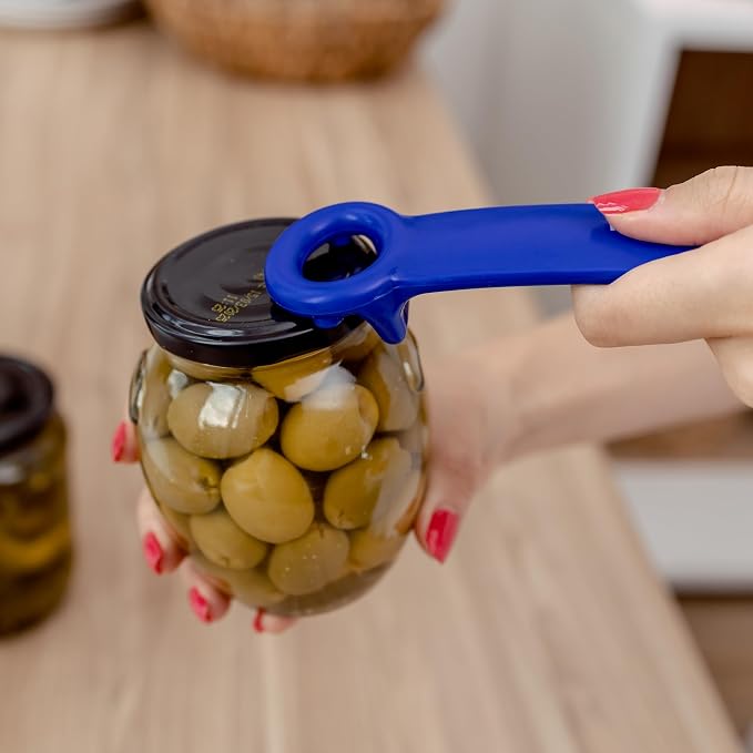 Jar Opener for Seniors with Arthritis, Plastic Jar Lid Opener for Weak Hands, Jar Opener Tool 5.5 inch – Blue