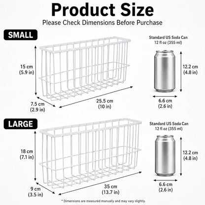 2 Pack Aluminum Foil and Plastic Wrap Organizer,Wall Mounted Cabinet Door Organizer,Kitchen Pantry Organizers and Storage,Wrapping Paper Shelf for Sandwich, Freezer, Ziplock Bag, White