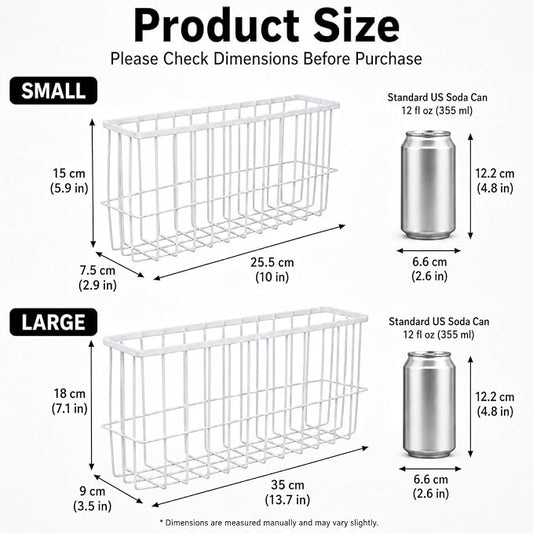 2 Pack Aluminum Foil and Plastic Wrap Organizer,Wall Mounted Cabinet Door Organizer,Kitchen Pantry Organizers and Storage,Wrapping Paper Shelf for Sandwich, Freezer, Ziplock Bag, White