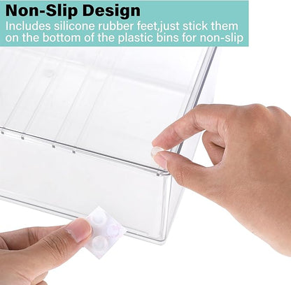 Prsildan Acrylic Makeup Organizer, 3 Pack Stackable Clear Storage Drawers for Baby Bottles Desk Organizers with 3 Drawers for Countertop Vanity Nursery Modular System for Cosmetics Jewelry