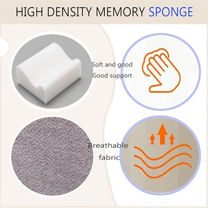Foot Rest for Under Desk at Work,At Work Soft Ergonomic Footrest,Support Foot Pillow,Heel Chair,Leg Elevation Pillow (Light Grey)