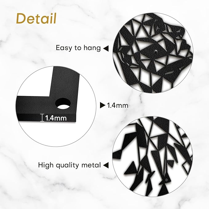 SIGNLEADER Metal Wall Art Decor Woman's Desire Modern Abstract Wall Sculpture Hangings Home Decoration for Living Room, Bedroom, Bathroom, Kitchen, Outdoor - 18" Black