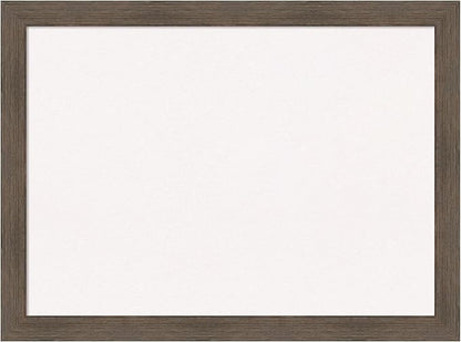 Amanti Art White Cork Board for Wall, 23x31 Vision Board with Brown Wood Frame, Medium Corkboard Office Decor for Home Organization, Rustic Farmhouse Corkboard Pinboard to display items for home