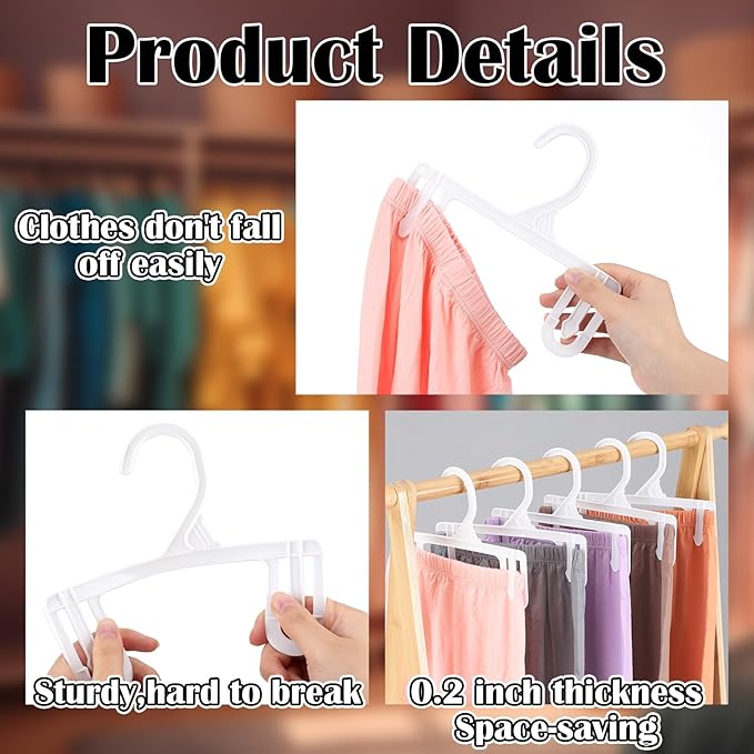 100pcs Kids Pants & Skirt Hangers, Baby Hangers Plastic Pants Hanger Closet Organizer Skirt Clothes Space Saving for Children Wardrobe Organization and Retail Store
