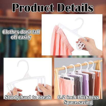 100pcs Kids Pants & Skirt Hangers, Baby Hangers Plastic Pants Hanger Closet Organizer Skirt Clothes Space Saving for Children Wardrobe Organization and Retail Store