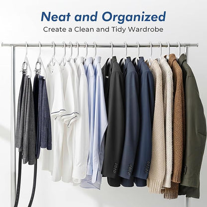 HOUSE DAY Quality Plastic Clothes Hangers 38 Pack – Super Heavy Duty 20lb Capacity Thick Strong Closet Hangers White for Adult Clothing – Durable for Coats, Jackets, Jeans, Pants