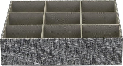 Household Essentials 3 Piece Drawer Organizers Starter Set, Customizable Inserts, Large Tray and 2 Small Trays, Graphite