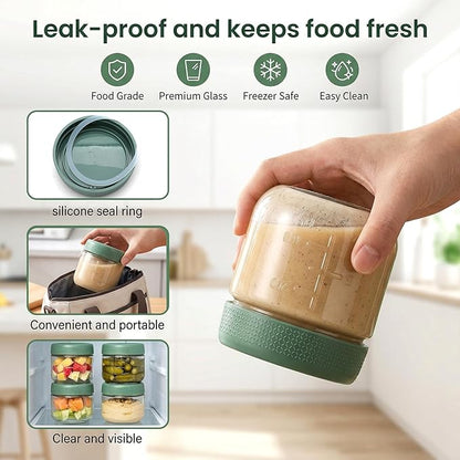 12Pack 10oz Overnight Oats Containers with Lids, Glass jars with Airtight Lids, Glear Food Storage Containers, Mason Salad jars for Yogurt Snacks Pudding Spice Sugar