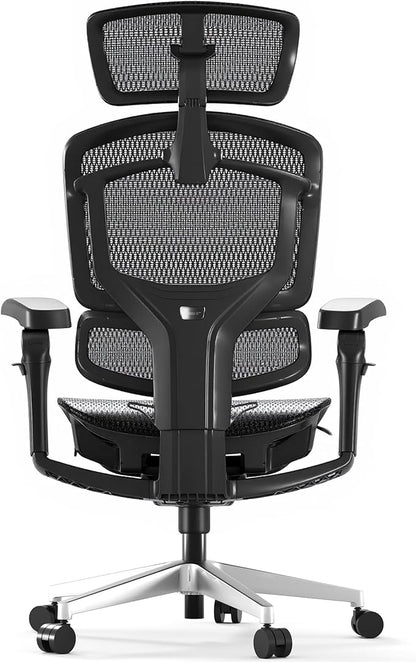 FLEXISPOT ErgoX-PRO Ergonomic Office Chair with Footrest Black – AeroWeave 5.0 Mesh Seat, 5D Lumbar, 7D Armrests, 4D Headrest, 551LBS Capacity – Office, Gaming, Home
