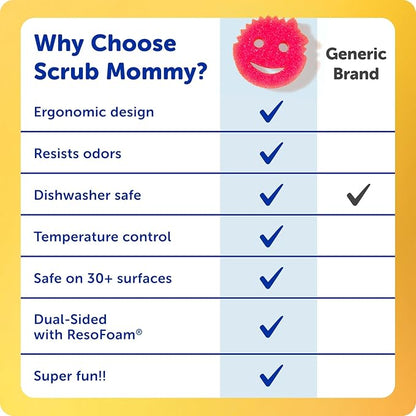 Scrub Daddy Original (4) + Scrub Mommy Kitchen Sponges (4) - Scratch-Free Dish Scrubber - Multipurpose Kitchen Cleaning Sponges - BPA Free Polymer Foam - Stain & Odor Resistant (8 Pack)