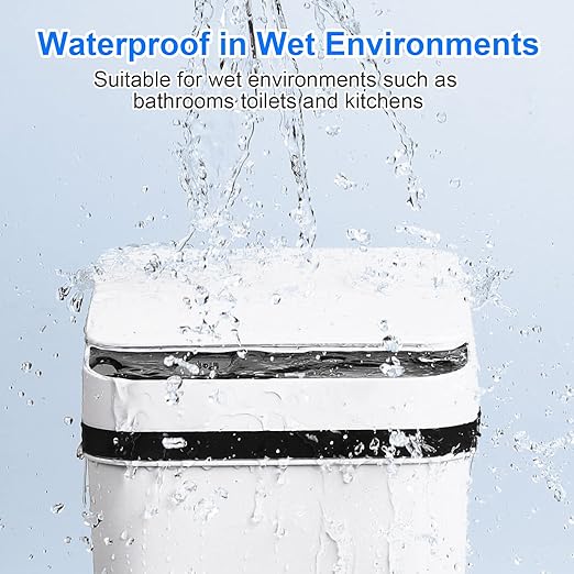 Anborry Bathroom Smart Touchless Trash Can 2.2 Gallon Automatic Motion Sensor Rubbish Can with Lid Electric Narrow Small Garbage Bin for Kitchen, Office, Living Room, Toilet, Bedroom, RV