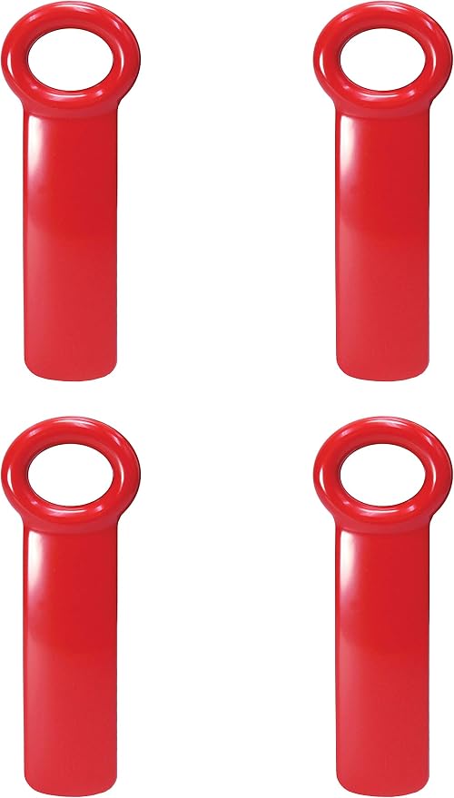 Brix Original Easy Jar Key Opener, Great for Kids and Arthritis and Carpal Tunnel Sufferers, Red, Set of 4