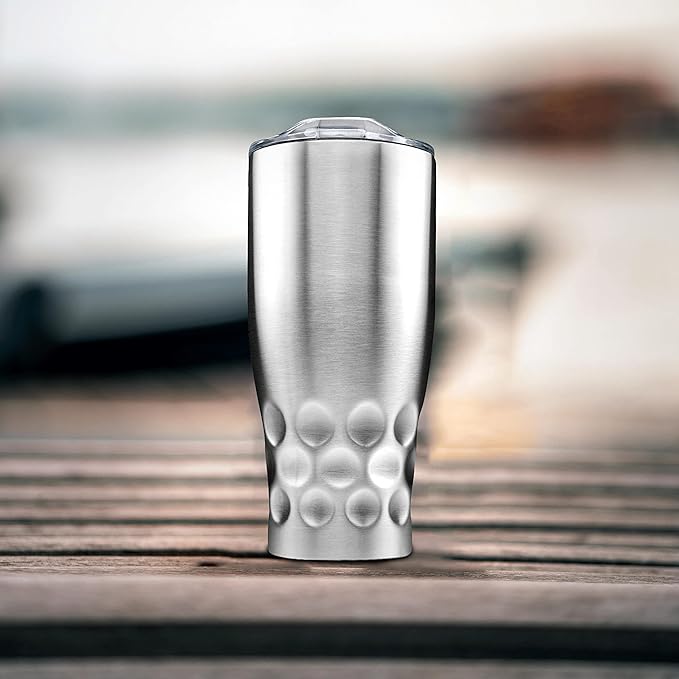 DISCOUNT PROMOS Stainless Steel Tumblers by Molokini 27 oz. Set of 10, Bulk Pack - Double Wall, Perfect for Coffee, Soda, Other Hot & Cold Beverages - Silver