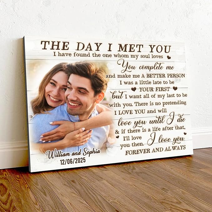 Love Signal Personalized Wall Art for Couples, Custom Photo Print Canvas/Poster/Frame, Valentine Day, Wedding, Anniversary, Birthday Gifts for Him Her Boyfriend Girlfriend, Husband Wife Bedroom Decor