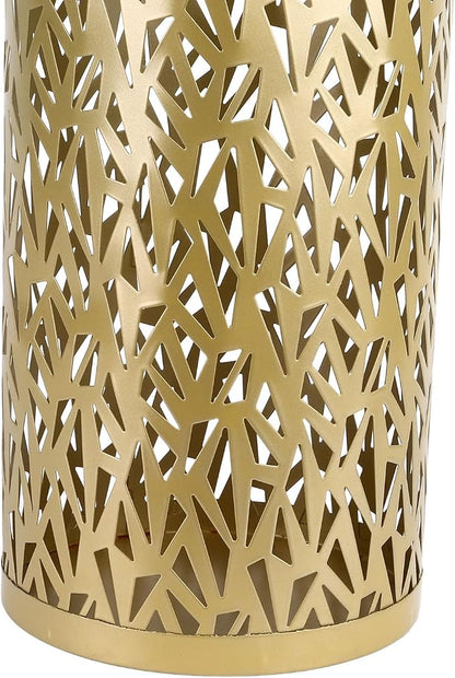 Umbrella Stand Rack for Entryway Metal Hollowed Freestanding Round Umbrella Holder Organizer Bin for Home Hotel Office Decor (Large)