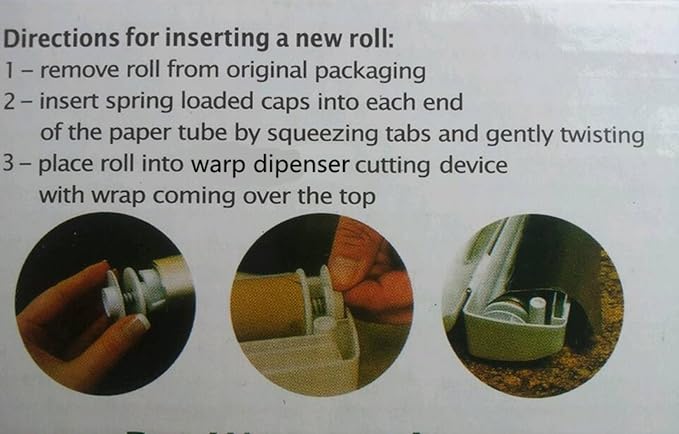 Plastic Wrap Cutter, Food Freshness Dispenser Preservative Film Unwinding Cutting Cling Wrap Kitchen Accessorie Easy to Use , Pull , Press , Cut and Wrap