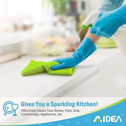AIDEA Microfiber Cleaning Cloth-200PK, Soft Microfiber Towels for Cars, Absorbent Cleaning Rags, Lint-Free Streak-Free Wash Cloths for House, Kitchen, Window(12in.x12in)