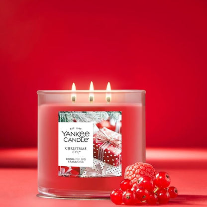 Yankee Candle Christmas Eve, Scented Candle, 14.5oz 3-Wick Candle Jar with up to 40 Hours Burn Time