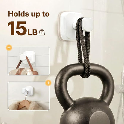 3 PCS Bathroom Hooks for Towels, Suction Cup Hooks for Shower, Door Hooks for Hanging Robe Loofah Removable Wall Hooks for Kitchen Glass Window White
