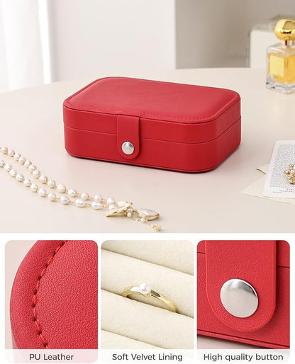 CASEGRACE Jewelry Box For Women Portable Travel Jewelry Case for Necklace Earring Rings Jewelry Holder Case Gift Box Girls