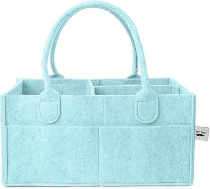 Mr. Pen- Baby Diaper Caddy Organizer, Light Blue, Nursery Storage Bin and Car Organizer for Diapers and Baby Wipes
