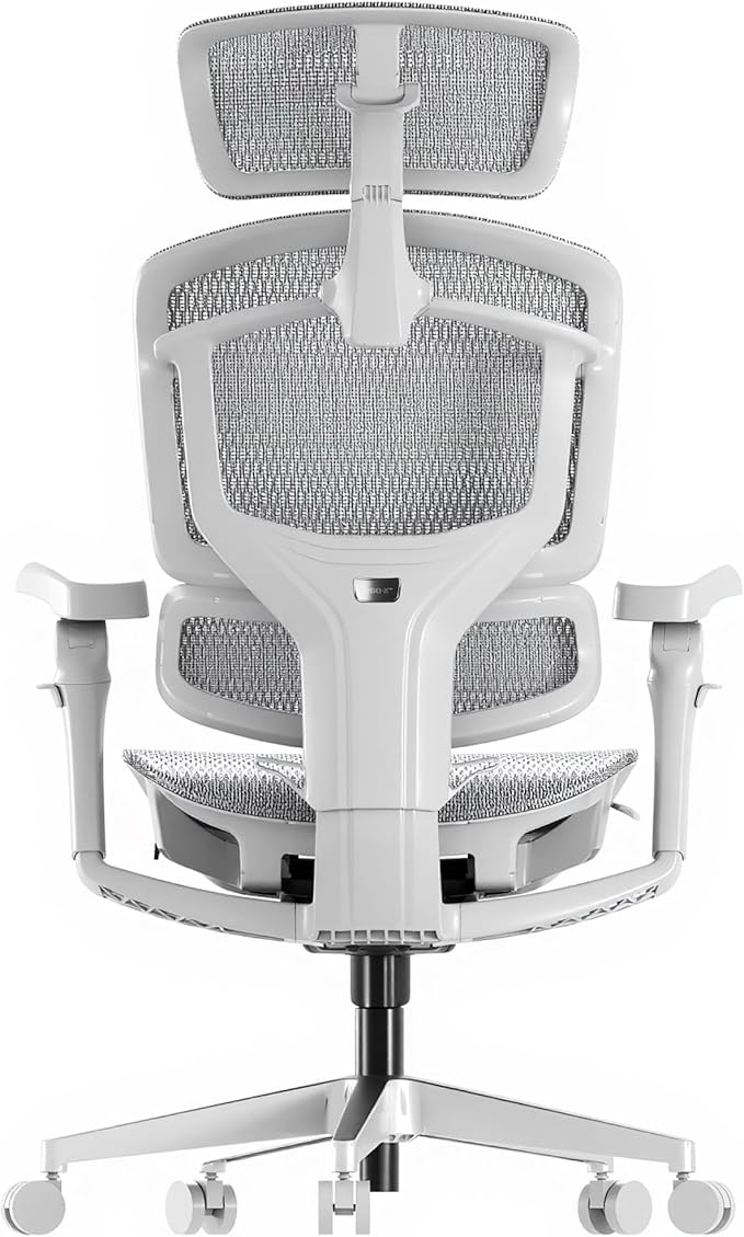 FLEXISPOT ErgoX-PRO Ergonomic Office Chair with Footrest Grey – AeroWeave 5.0 Mesh Seat, 5D Lumbar, 7D Armrests, 4D Headrest, 551LBS Capacity – Office, Gaming, Home