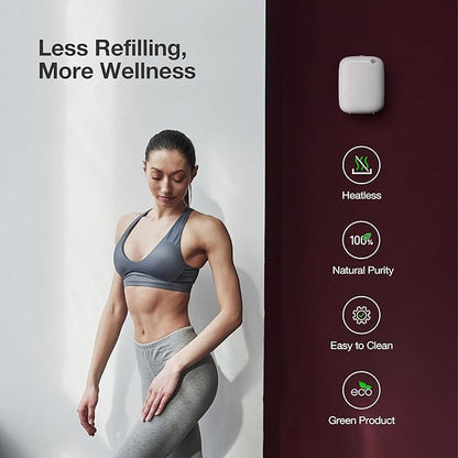 Smart Waterless Essential Oil Diffuser (400 mL Capacity) Hotel Scent Starter Kit with 200mL Fragrance Oil, Up to 2000 sq ft App Control Scent Air Machine with 12V1A Power Adapter, ANW Kit White