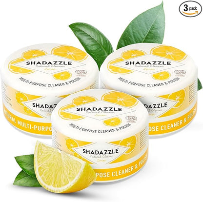 Shadazzle Natural All Purpose Cleaner and Polish – Eco friendly Multi-purpose Cleaning Product (3 Pack, Lemon)