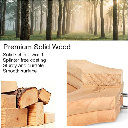 TOPIA HANGER Wooden Coat Hangers 24 Pack, Premium Wood Top Suit Hangers with No Shoulder Bump, 360° Swivel Hook and Cut Notches Clothes Hangers for Sweater, Coat, Shirts, Jackets, Dress, Natural CT85N