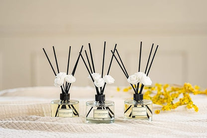 CULTURE & NATURE Reed Diffuser Set 6.7oz (200ml) French Lavender Scented Diffuser with Sticks Home Fragrance Reed Diffuser for Bathroom Shelf Decor