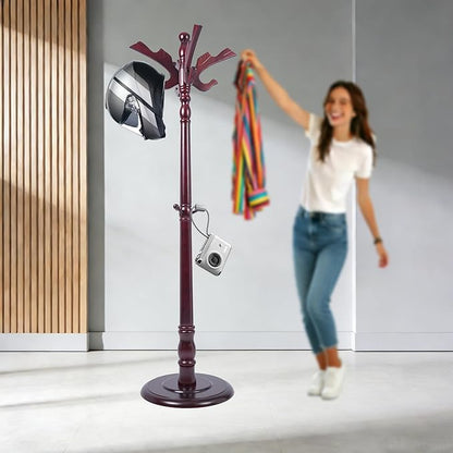 Coat Rack Freestanding Heavy Duty, Coat Hanger Stand Height 71’’ with Hooks, Coat Tree Freestanding Hat Rack Stand for Entrance, Office, Living Room, Bedroom, Corridor