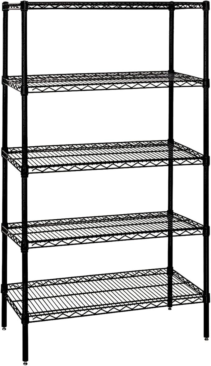 Quantum Storage Systems Wire 5 Shelf Starter KIT Black 74in