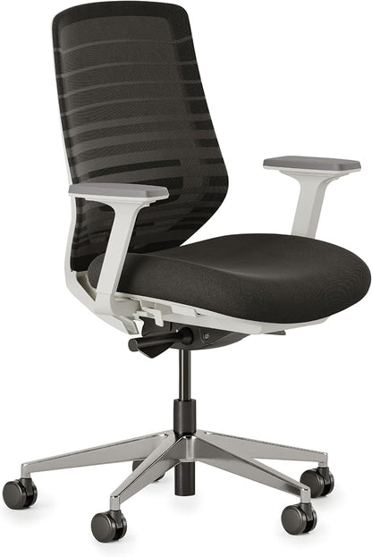 Branch Ergonomic Chair - A Versatile Desk Chair with Adjustable Lumbar Support, Breathable Mesh Backrest, and Smooth Wheels - Experience Optimal Comfort and Support - Black