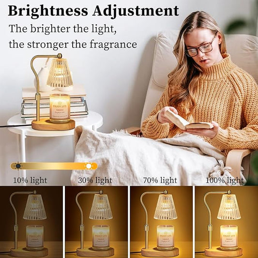 seenlast Candle Warmer Lamp with Timer Dimmer Adjustable Height for New Home Bedroom,Mothers Day Gifts,Vintage Home Decor for Scented Jar