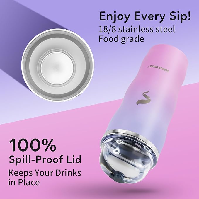 20Oz Insulated Tumbler With Straw And Lid,Stainless Steel Straws for Tumbler,Double Wall Vacuum Travel Mug,Spill Proof Tumble, Travel Cup for Iced Coffee,Pink Tumbler