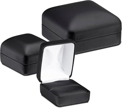Bracelet Gift Box – Luxury Black PU Leather Jewelry Display Case with Satin Lining – Elegant Long Box for Chain Bracelet or Anklet – Perfect for Wedding, Engagement, Anniversary, Birthday