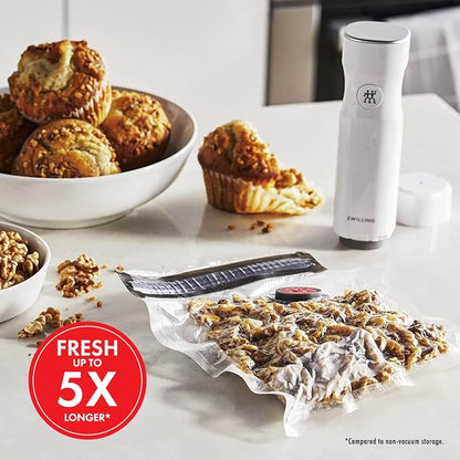 ZWILLING Fresh & Save 30-Piece Small Vacuum Sealer Bags, 1/2 Gallon Reusable Snack Bags, Meal Prep