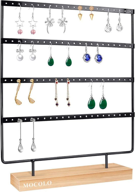 Mocolo Earring Holder Stand, Earring Organizer Display Holder Stand for Hanging Earrings(88 Holes & 4 Layers)