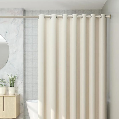 CorkLatta Brushed Nickel Shower Curtain Rod 31 to 68 Inch,1 Inch Diameter Adjustable Spring Tension Stainless Steel Telescoping Rod,Easy Install,No Rust