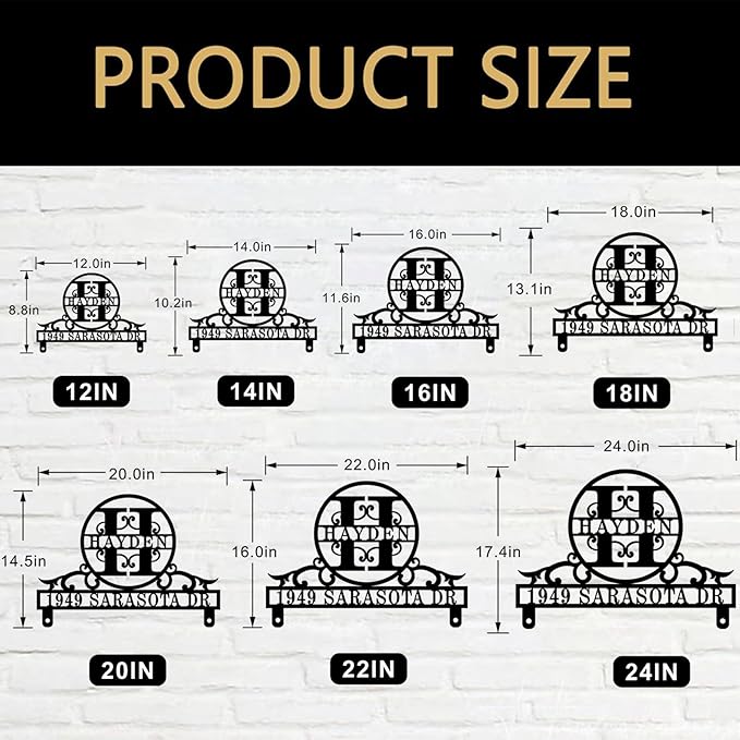 Address Plaque for Mailbox,Personalized Mailbox Topper Address Sign,Mailbox Plaques with House Number,Custom Address Sign,Personalized Decorative Mailbox Sign