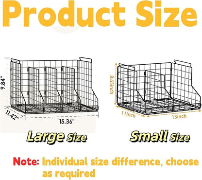Sonyabecca Purse Organizer for Closet,2-Pack Adjustable&Stackable Purse Storage Organizer Dividers for Open Cabinets,Wire Storage Baskets for Purses/Handbags/Clutches-Black