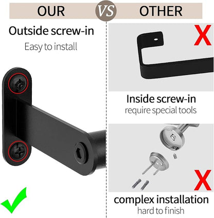 JUYSON Towel Bar for Bathroom 30 Inch Matte Black, Towel Racks for Bathroom Wall Mounted,Bathroom Accessories Stainless Steel Towel Rod Single Towel Holder Towel Hanger(Single Bar-Black, 30 in)