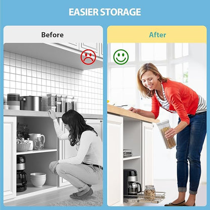 ZOINLIY Pull Out Cabinet Organizer, Versatile Slide Out Kitchen Organizers and Storage,Heavy Duty Drawer Cupboard Storage Basket, Smooth Sliding, Chrome Finish (24.8 * 21inch)